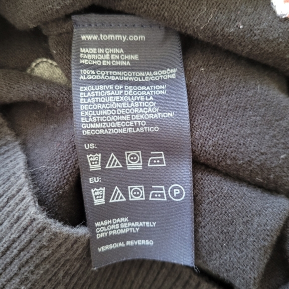 Tommy Hilfiger Argyle Sweater Vest V Neck Black Gray Size M - Picture 5 of 9